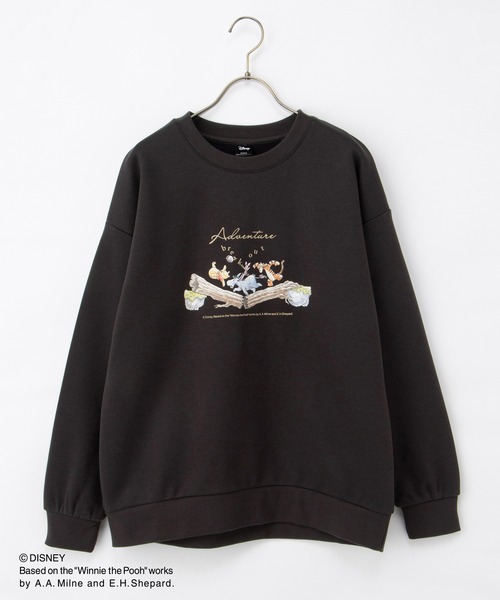 Honeys（ハニーズ）の「【ハニぽか】プーさん／ゆるトップス（スウェット・レディース・スミクロ/オートミール/杢グレー/スモーキーグリーン系・S/M/LL/L）」の21枚目の写真