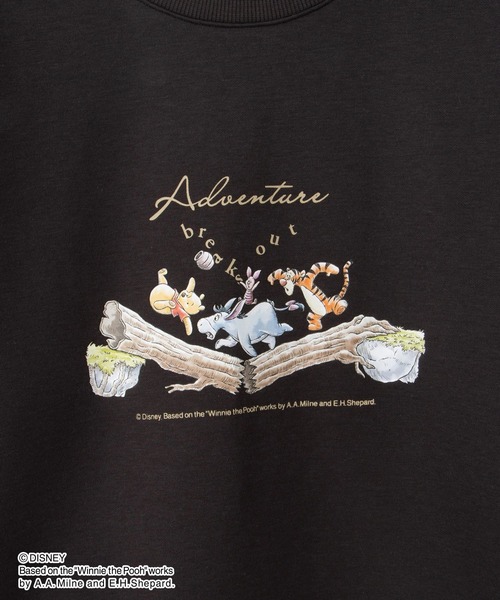 Honeys（ハニーズ）の「【ハニぽか】プーさん／ゆるトップス（スウェット・レディース・スミクロ/オートミール/杢グレー/スモーキーグリーン系・S/M/LL/L）」の19枚目の写真