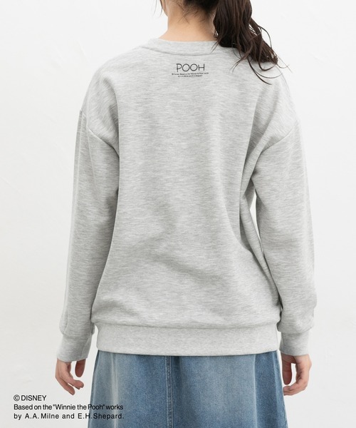 Honeys（ハニーズ）の「【ハニぽか】プーさん／ゆるトップス（スウェット・レディース・スミクロ/オートミール/杢グレー/スモーキーグリーン系・S/M/LL/L）」の12枚目の写真