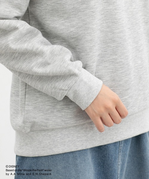 Honeys（ハニーズ）の「【ハニぽか】プーさん／ゆるトップス（スウェット・レディース・スミクロ/オートミール/杢グレー/スモーキーグリーン系・S/M/LL/L）」の11枚目の写真