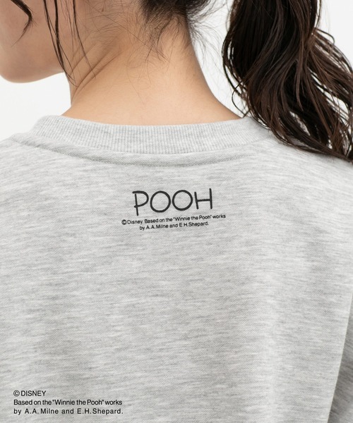 Honeys（ハニーズ）の「【ハニぽか】プーさん／ゆるトップス（スウェット・レディース・スミクロ/オートミール/杢グレー/スモーキーグリーン系・S/M/LL/L）」の9枚目の写真