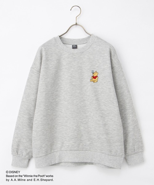 Honeys（ハニーズ）の「【ハニぽか】プーさん／ゆるトップス（スウェット・レディース・スミクロ/オートミール/杢グレー/スモーキーグリーン系・S/M/LL/L）」の8枚目の写真