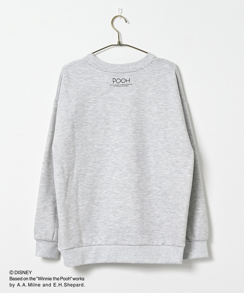 Honeys（ハニーズ）の「【ハニぽか】プーさん／ゆるトップス（スウェット・レディース・スミクロ/オートミール/杢グレー/スモーキーグリーン系・S/M/LL/L）」の7枚目の写真