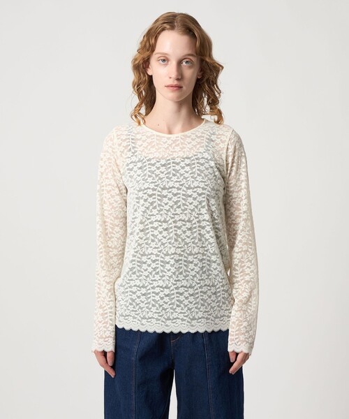 Steven Alan(スティーブンアラン)の「<Steven Alan>フラワーレース プルオーバー(Tシャツ/カットソー・レディース・オフホワイト・FREE)」の3枚目の写真