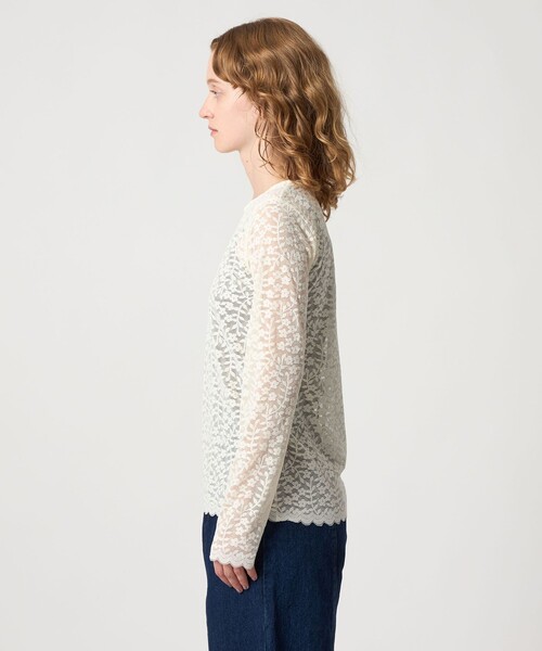 Steven Alan(スティーブンアラン)の「<Steven Alan>フラワーレース プルオーバー(Tシャツ/カットソー・レディース・オフホワイト・FREE)」の4枚目の写真