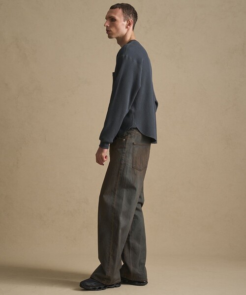 PUBLIC TOKYO(パブリックトウキョウ)の「ラウンドヘムサーマルロンTEE(Tシャツ/カットソー・メンズ・グレイッシュベージュ/グレー/ダークグレー・1/2)」の21枚目の写真