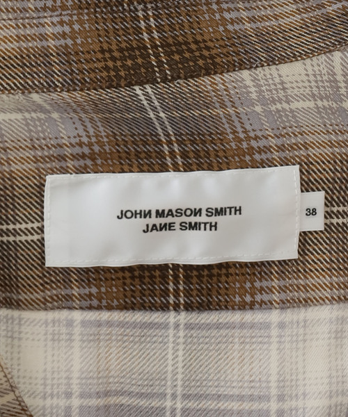 JANE SMITH / JOHN SMITH（ジェーンスミスジョンスミス）の「【JANE SMITH】PRINT CHECK BOW TIE GATHER SH:シャツ（シャツ/ブラウス・レディース・ブラウン・38）」の8枚目の写真