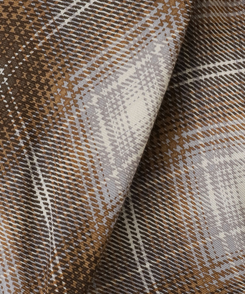 JANE SMITH / JOHN SMITH（ジェーンスミスジョンスミス）の「【JANE SMITH】PRINT CHECK BOW TIE GATHER SH:シャツ（シャツ/ブラウス・レディース・ブラウン・38）」の10枚目の写真