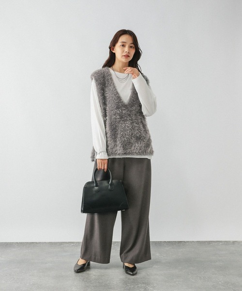 セール】シャギーベスト＊長袖セット/581162（ベスト）｜GLOBAL WORK