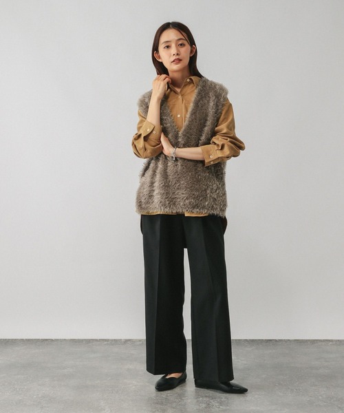 セール】シャギーベスト＊長袖セット/581162（ベスト）｜GLOBAL WORK