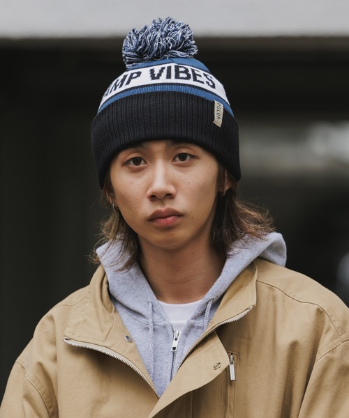 POLeR/ポーラー GAS STATION BEANIE ボンボン付き Camp vibes ニット帽