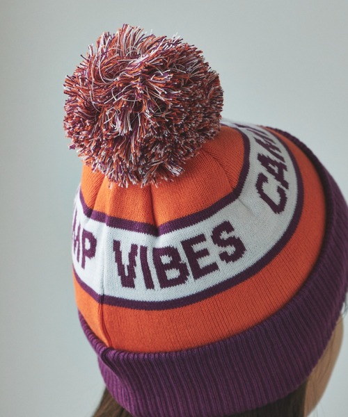 POLeR/ポーラー GAS STATION BEANIE ボンボン付き Camp vibes ニット帽