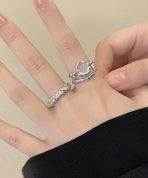 mul.（ムル）の「【446634】クラウディストーンリング2点セット(RZ)（リング）」