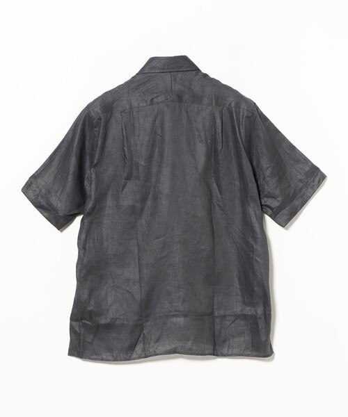 BEAMS F（ビームスエフ）の「CORDINGS / リネン ショートスリーブ シャツ（シャツ/ブラウス・メンズ・ネイビー/グレー・16/15 /14.5/15.5）」の7枚目の写真