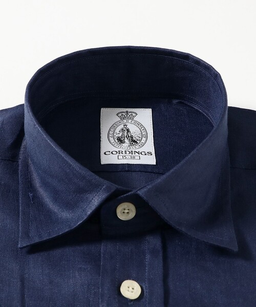 BEAMS F（ビームスエフ）の「CORDINGS / リネン ショートスリーブ シャツ（シャツ/ブラウス・メンズ・ネイビー/グレー・16/15 /14.5/15.5）」の10枚目の写真