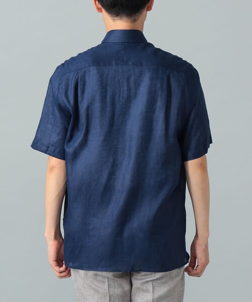 BEAMS F（ビームスエフ）の「CORDINGS / リネン ショートスリーブ シャツ（シャツ/ブラウス・メンズ・ネイビー/グレー・16/15 /14.5/15.5）」の21枚目の写真