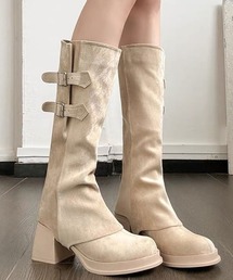 maison de LATIR（メゾンドラティール）の「＜＜2WAY＞＞今年のトレンド！取り外し可能なルーズフレアカバーフィットブーツ（ブーツ）」