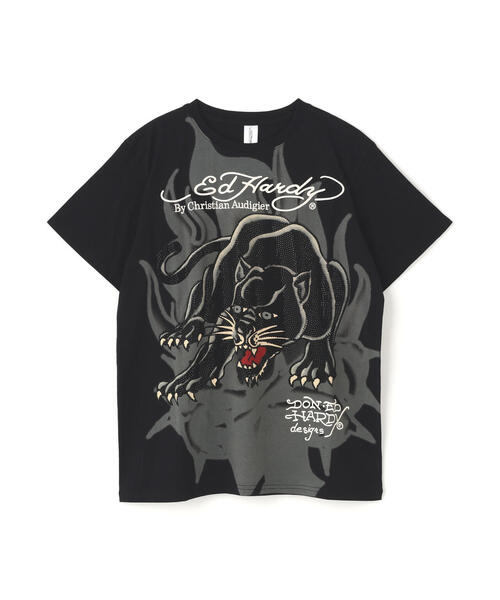 Ed Hardy（エドハーディー）の「Ed Hardy/エド ハーディー/EBKST SS TEE_LEO（Tシャツ/カットソー・メンズ・ブラック・L/M/XL）」の5枚目の写真