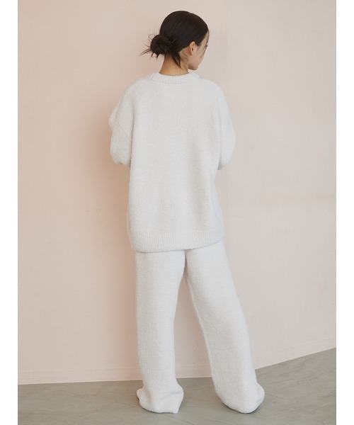 ジェラピケ　パウダーロゴジャガードプルオーバー&ロングパンツセット gelato pique パジャマ ルームウェア パウダースリーピーロゴ