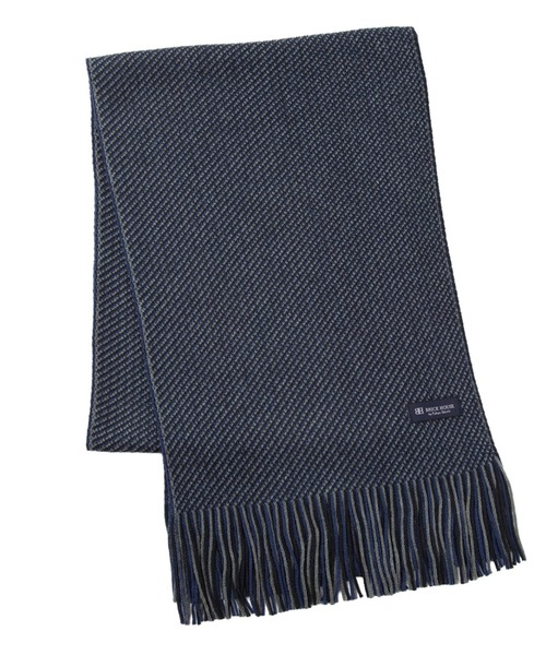 TOKYO SHIRTS（トウキョウシャツ）の「ラッセル マフラー（マフラー・メンズ・エンジ/ネイビー系1/グリーン/ネイビー系2/グレー/ネイビー系3/ネイビー系4・FREE）」の4枚目の写真