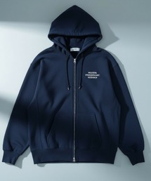 【Western Hydrodynamic Research/ウェスタン ハイドロダイナミック リサーチ】WORKER ZIPHOODIE JP　ダブルジップ　ジップアップパーカー　ワンポイント　ブランドロゴ　刺繍