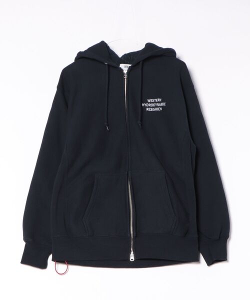 WESTERN HYDRODYNAMIC RESEARCH（ウェスタンハイドロダイナミックリサーチ）の「【Western Hydrodynamic Research/ウェスタン ハイドロダイナミック リサーチ】WORKER ZIPHOODIE JP　ダブルジップ　ジップアップパーカー　ワンポイント　ブランドロゴ　刺繍（パーカー・メンズ・アッシュグレー/ブラック/ネイビー/グレー・MEDIUM/LARGE/X-LARGE）」の8枚目の写真