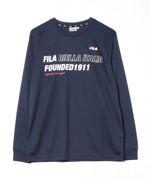 FILA（フィラ）の「【別注】フィラ FILA 機能Tシャツ 限定コラボ（Tシャツ/カットソー・メンズ・ネイビー/ブラック/ホワイト・M/L/LL）」の3枚目の写真