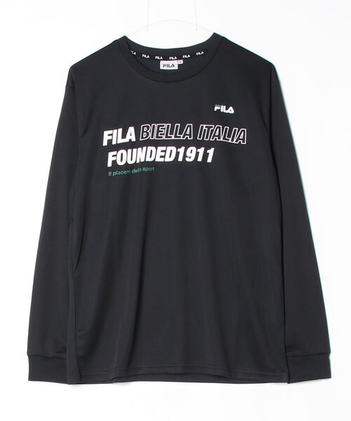 FILA（フィラ）の「【別注】フィラ FILA 機能Tシャツ 限定コラボ（Tシャツ/カットソー・メンズ・ネイビー/ブラック/ホワイト・M/L/LL）」の2枚目の写真