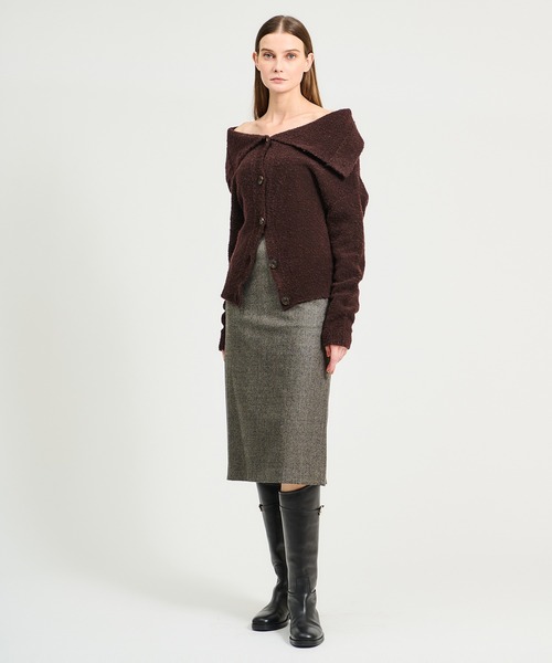 ESTNATION（エストネーション）の「ESTNATION / サキソニーチェックタイトスカート（スカート・レディース・モカ/トップグレー・36/38）」の5枚目の写真