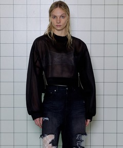 See-through Side Zip Pullover/シースルーサイドジッププルオーバー