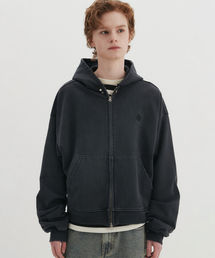 DNSR（ディーエヌエスアール）の「ソルトウォッシングクロップフード集業ブラック（パーカー）」