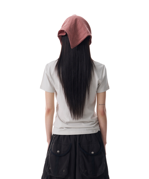 AAKAM（アーカム）の「Painted 98 Half Top (Light Gray)（Tシャツ/カットソー・レディース・その他・2/1）」の3枚目の写真