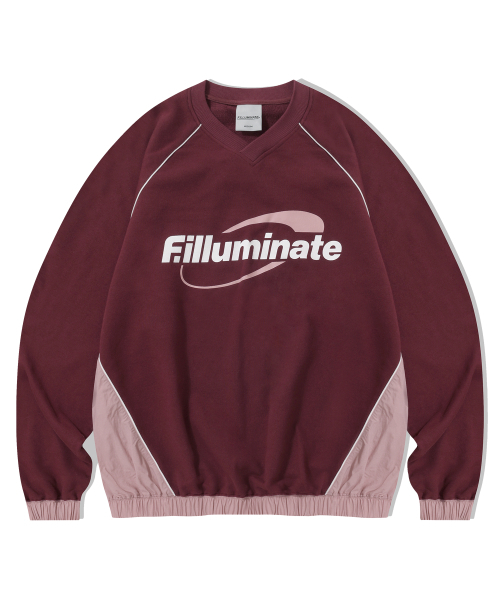 F.ILLUMINATE(フィルミネイト)の「パイピングサークルロゴスウェットシャツ-ワイン(スウェット・レディース・その他・SMALL/MEDIUM/LARGE)」の1枚目の写真