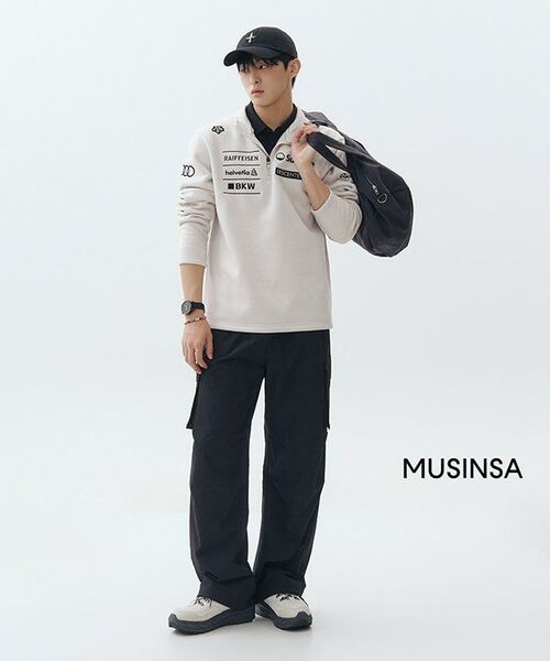 MUSINSA STANDARD（ムシンサスタンダード）の「ウォッシュドキャンバスダッフルバッグ [チャコールグレー]（ボストンバッグ・メンズ・その他・FREE）」の12枚目の写真