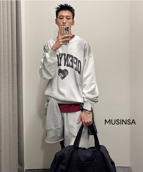 MUSINSA STANDARD（ムシンサスタンダード）の「ウォッシュドキャンバスダッフルバッグ [チャコールグレー]（ボストンバッグ・メンズ・その他・FREE）」の13枚目の写真