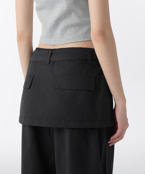 MUSINSA STANDARD WOMAN（ムシンサスタンダードウーマン）の「ウィメンズラップスカートパラシュートパンツ[ブラック]（その他パンツ・レディース・その他・30/24/26/28）」の6枚目の写真