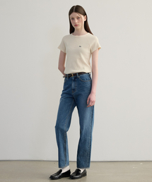 WASHING DENIM PANTS MID BLUE
