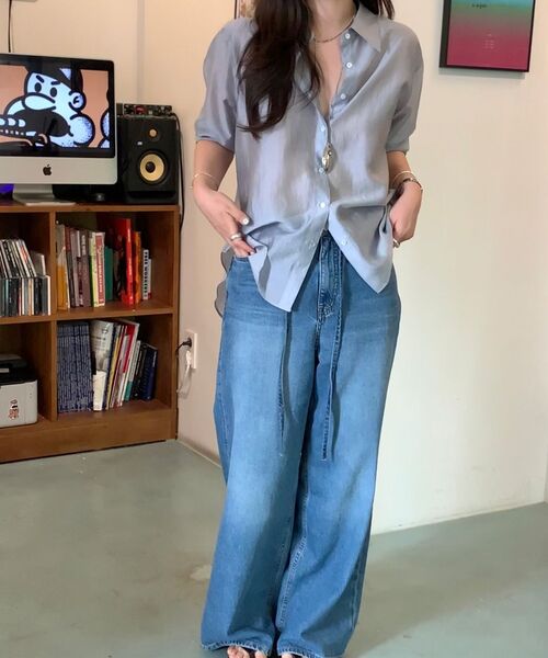 LINGSEOUL(リングソウル)の「wide string denim pants(デニムパンツ・レディース・その他・SMALL/MEDIUM/LARGE)」の7枚目の写真