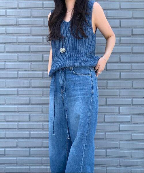 LINGSEOUL(リングソウル)の「wide string denim pants(デニムパンツ・レディース・その他・SMALL/MEDIUM/LARGE)」の10枚目の写真
