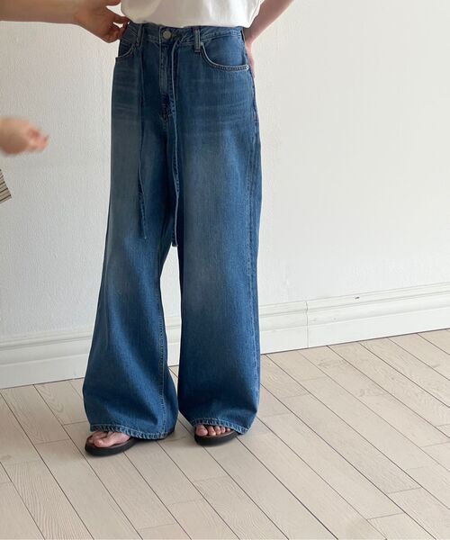 LINGSEOUL(リングソウル)の「wide string denim pants(デニムパンツ・レディース・その他・SMALL/MEDIUM/LARGE)」の11枚目の写真