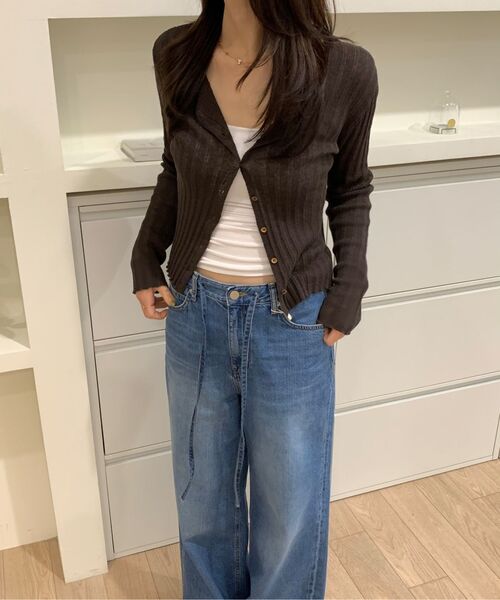 LINGSEOUL(リングソウル)の「wide string denim pants(デニムパンツ・レディース・その他・SMALL/MEDIUM/LARGE)」の15枚目の写真