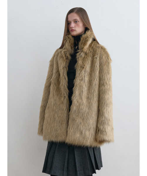 Kijun(キジュン)の「Bold Fur Jacket Mocha(ムートンコート・レディース・その他・OS)」の2枚目の写真
