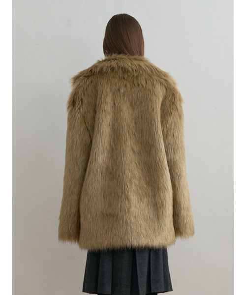 Kijun(キジュン)の「Bold Fur Jacket Mocha(ムートンコート・レディース・その他・OS)」の3枚目の写真