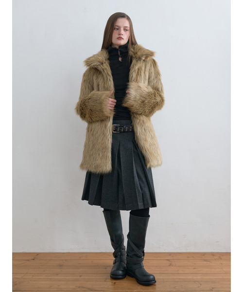 Kijun(キジュン)の「Bold Fur Jacket Mocha(ムートンコート・レディース・その他・OS)」の4枚目の写真