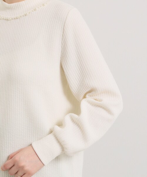 ITS'DEMO（イッツデモ）の「【手洗い可】パール調衿起毛リブプルオーバー（Tシャツ/カットソー・レディース・ナチュラル/チャコールグレー/アイボリー・00）」の20枚目の写真