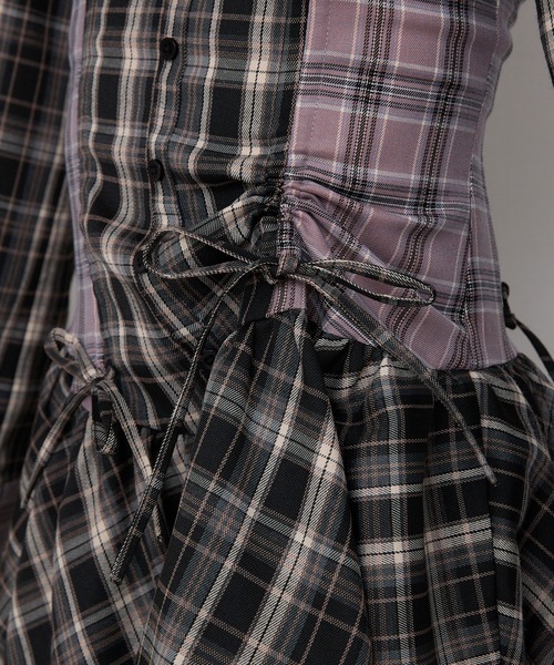 rumnel:（ルムネル）の「チェックバルーンミニワンピース / check balloon mini one-piece（ワンピース・レディース・ベージュ系/レッド系・FREE）」の19枚目の写真