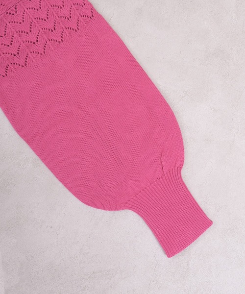 MARKEY'S（マーキーズ）の「フリルカラーニットカーディガン/おとな（カーディガン/ボレロ・レディース・ブルー/オフホワイト/ピンク/ライトグリーン・160cm）」の13枚目の写真