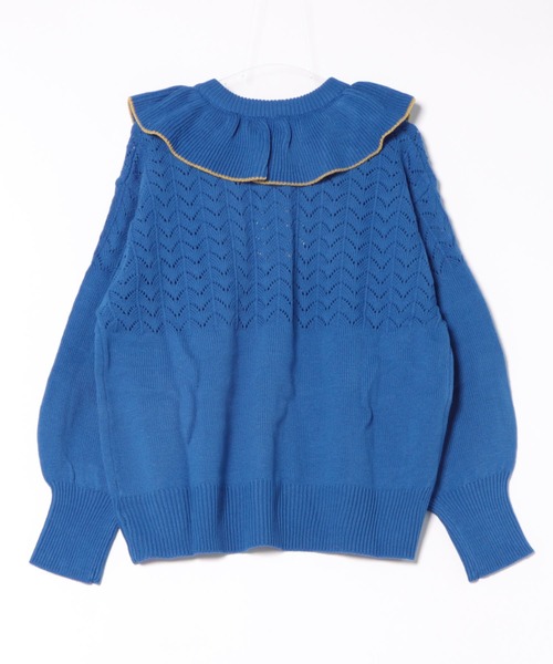 MARKEY'S（マーキーズ）の「フリルカラーニットカーディガン/おとな（カーディガン/ボレロ・レディース・ブルー/オフホワイト/ピンク/ライトグリーン・160cm）」の8枚目の写真