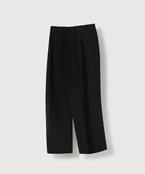 MOOD INSIDE(ムードインサイド)の「テイラーツーピンタックワイドスラックス_ブラック(スラックス・メンズ・ブラック・MEDIUM/LARGE/X-LARGE)」の1枚目の写真