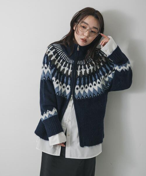 洗濯可』ノルディックジップセーター（ニット/セーター）｜SENSE OF